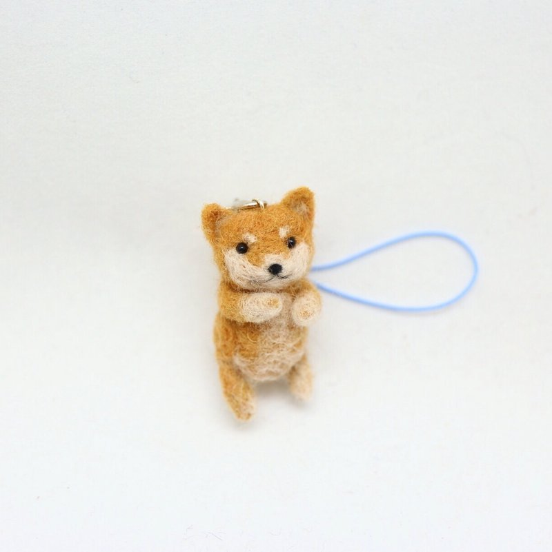 柴犬 羊毛フェルト ストラップ 受注生産 - 吊飾/掛飾 - 羊毛 金色