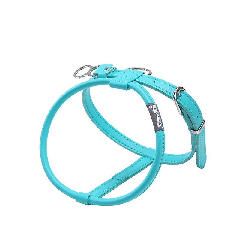 [tail and me] natural concept leather straps lake blue S - ปลอกคอ - หนังเทียม สีน้ำเงิน