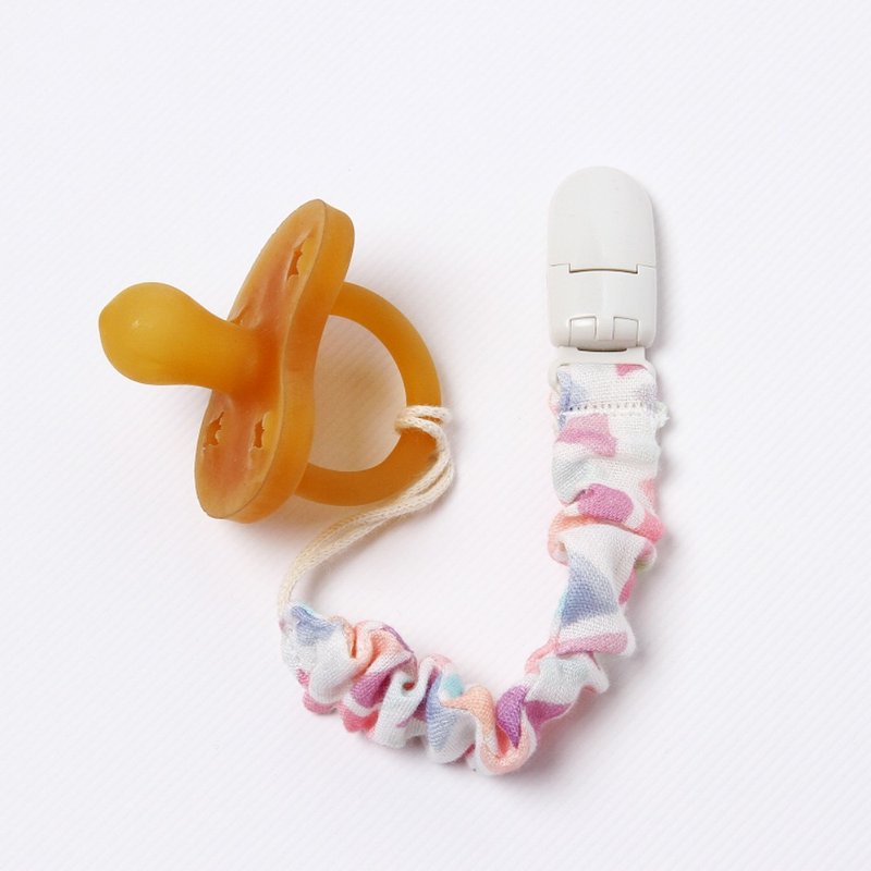 Japanese printed vanilla pacifier clip _13cm -3 into the group _ normal pacifier are also suitable (made in Taiwan) - ขวดนม/จุกนม - ผ้าฝ้าย/ผ้าลินิน หลากหลายสี