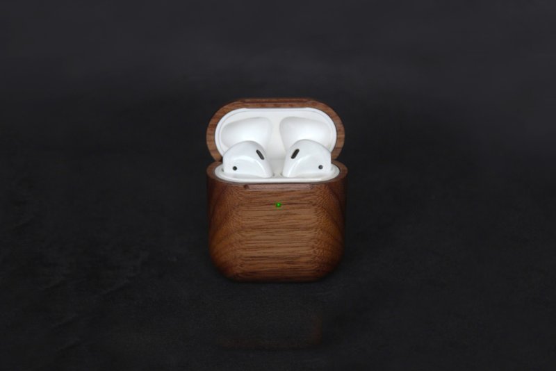 UNIC log Airpods protective case / Airpods earphone case 1/2 generation sharing [customizable] - Headphones & Earbuds Storage - Wood Brown