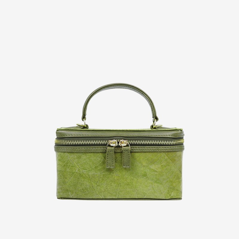 Vanity Mini Bag - Olive Green (Gold chain strap) - 手提包/手提袋 - 植物．花 綠色