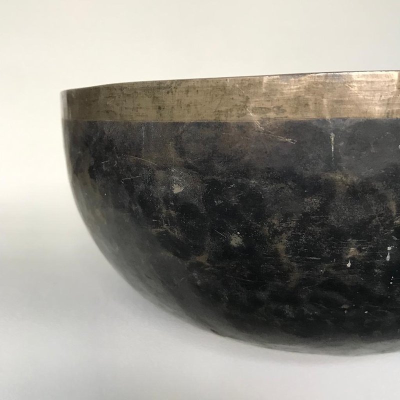 Antique Black and Gold Jambati Singing Bowl - Other - Other Metals 