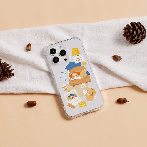 TOYSELECT 柯基犬卡卡慵懶日常全氣囊防摔iPhone手機殼