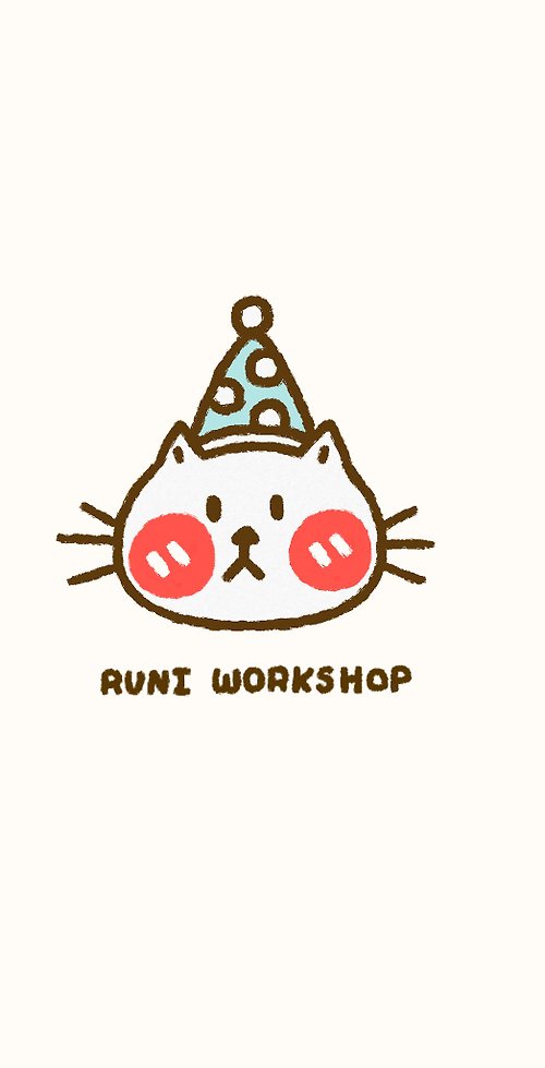嚕尼插畫 RuNi Studio Logo設計| 可加購貼紙