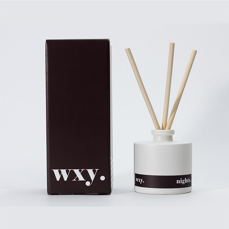 【微瑕疵/盒損】英國 wxy 經典擴香- night. 波本酒 &  菸草 - 香氛/精油/擴香 - 玻璃 咖啡色