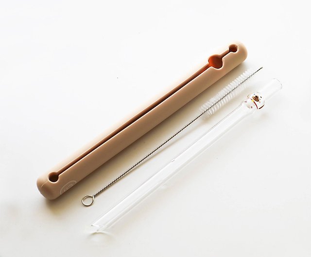 Lucky dog ​​shaped glass straw - Shop GOODGLAS Reusable Straws - Pinkoi