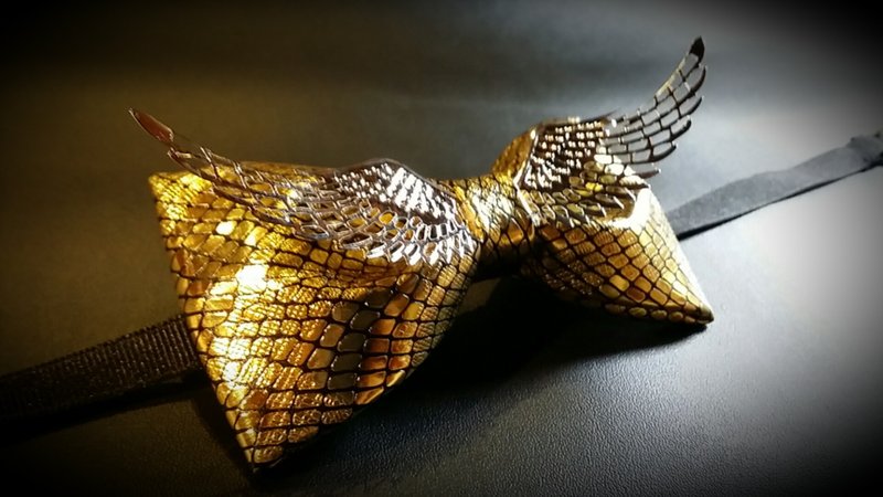 JIOU、ABENCO   ,Bow tie、限量手工領結、台灣原創設計、台灣花布、造型師配件、婚禮飾品、寵物領結 - 領帶/領帶夾 - 真皮 