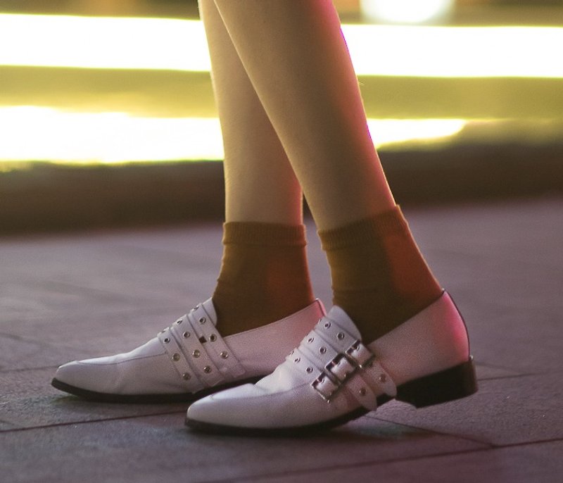 White Buckle high heels 3.0 - 高踭鞋 - 真皮 白色