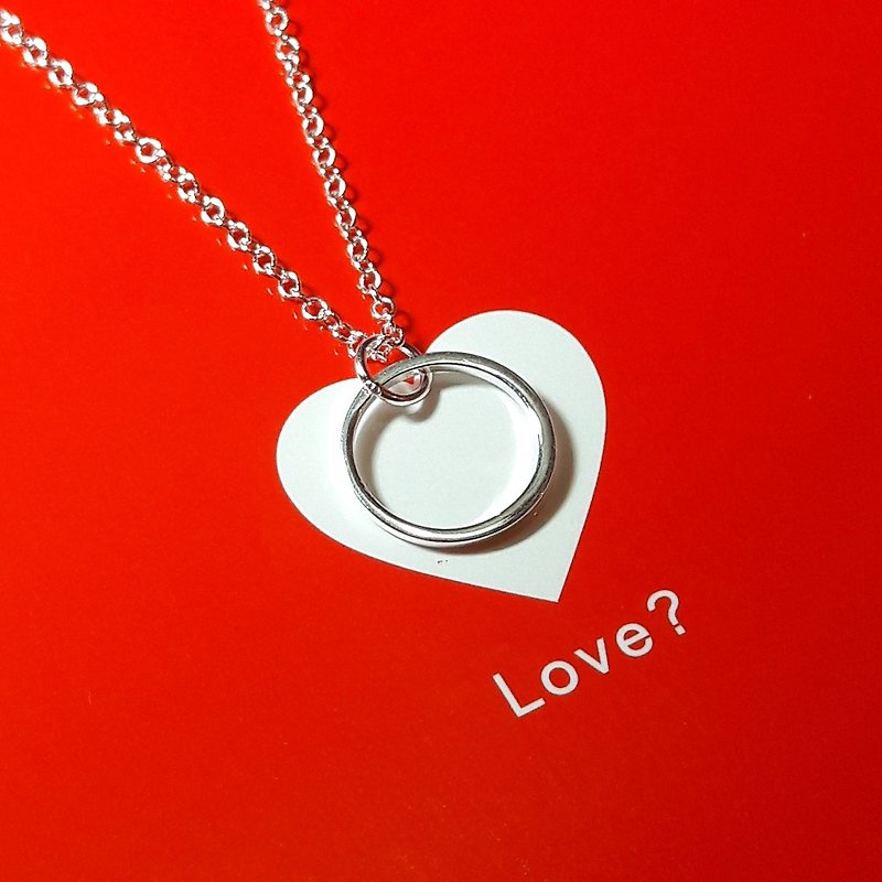 Hug Love 925 Sterling Silver Necklace Valentine Limited Birthday Gift - สร้อยคอ - เงินแท้ สีเงิน