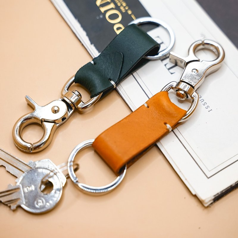 Hook keychain-five-color leather keychain keychain - Keychains - Genuine Leather 