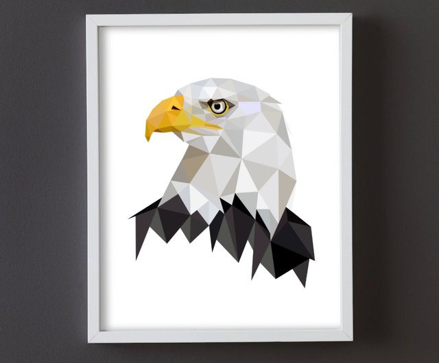イーグル 鳥アート ウォールアート ポスター アートプリント 印刷可能な電子ファイル 装飾 ショップ Villavera ウォールデコ 壁紙 Pinkoi