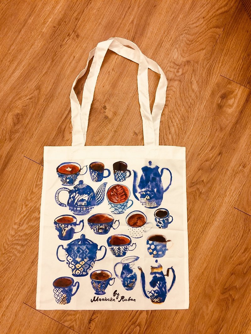 PK bears | Love Life Bear Shopping Bag Afternoon Tea - Messenger Bags & Sling Bags - Waterproof Material Blue