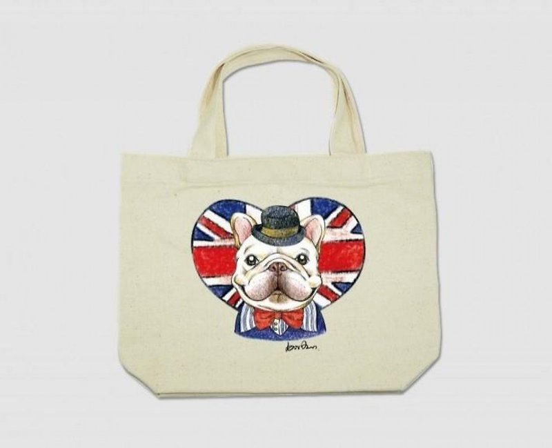 Small canvas bag - British gentleman models (spot) - กระเป๋าถือ - ผ้าฝ้าย/ผ้าลินิน สีม่วง