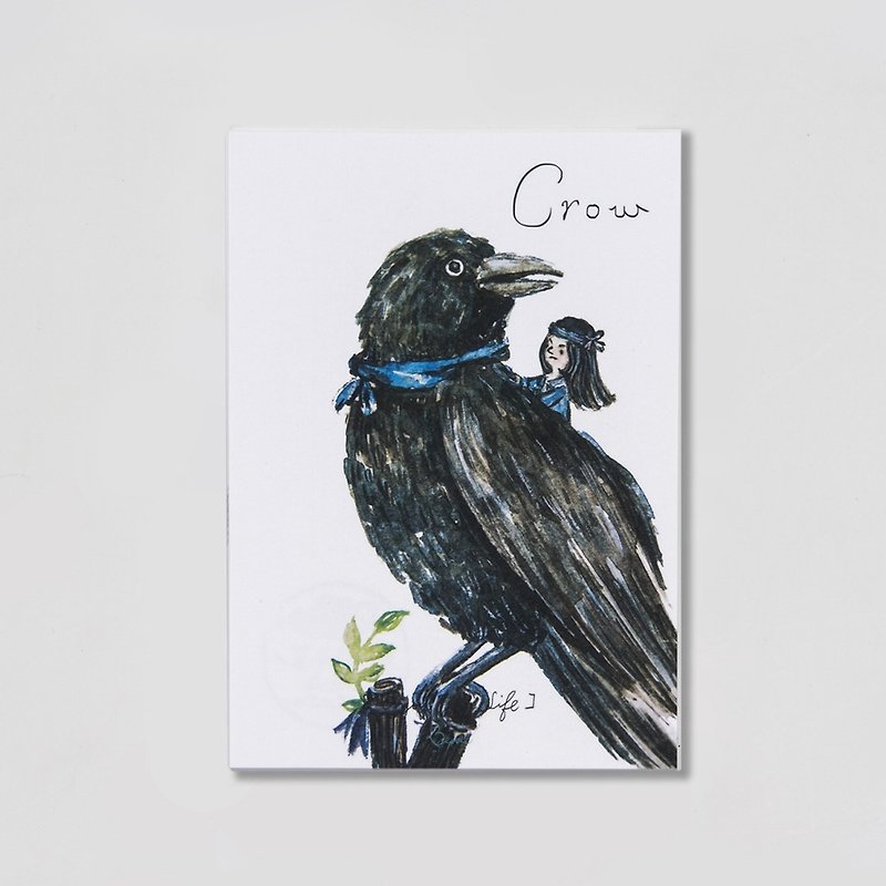 BIRDER  系列 - Crow - 心意卡/卡片 - 紙 白色