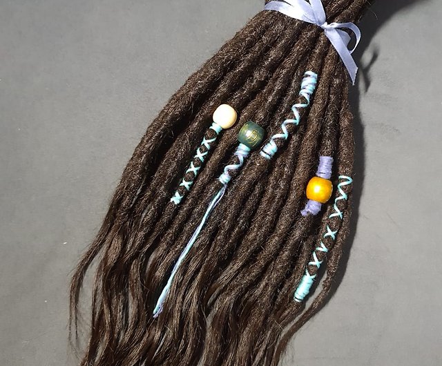 SE Human Hair Dreads lengthen dreadlock extensions Natural brown hair  extensions - Shop EvoDreads Hair Accessories - Pinkoi