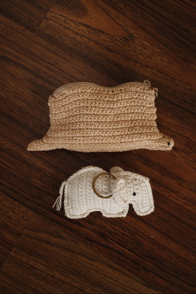 Holiday Picknit │ Inside the Boa Pouch - Coin Purses - Cotton & Hemp 