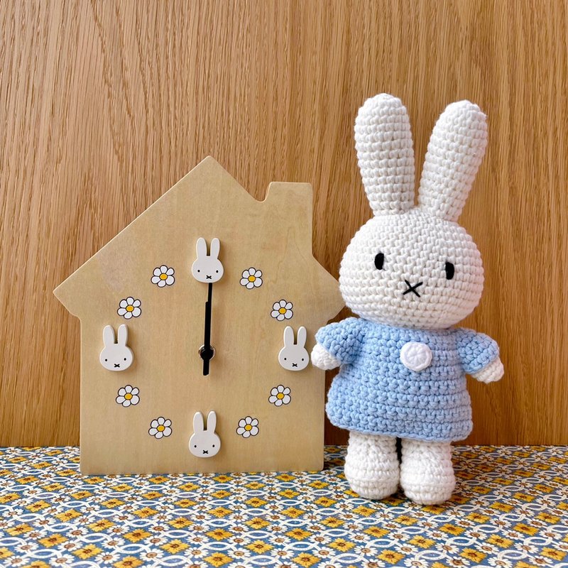 Just Dutch | Miffy handmade and her pastel blue dress - ตุ๊กตา - ผ้าฝ้าย/ผ้าลินิน สีน้ำเงิน