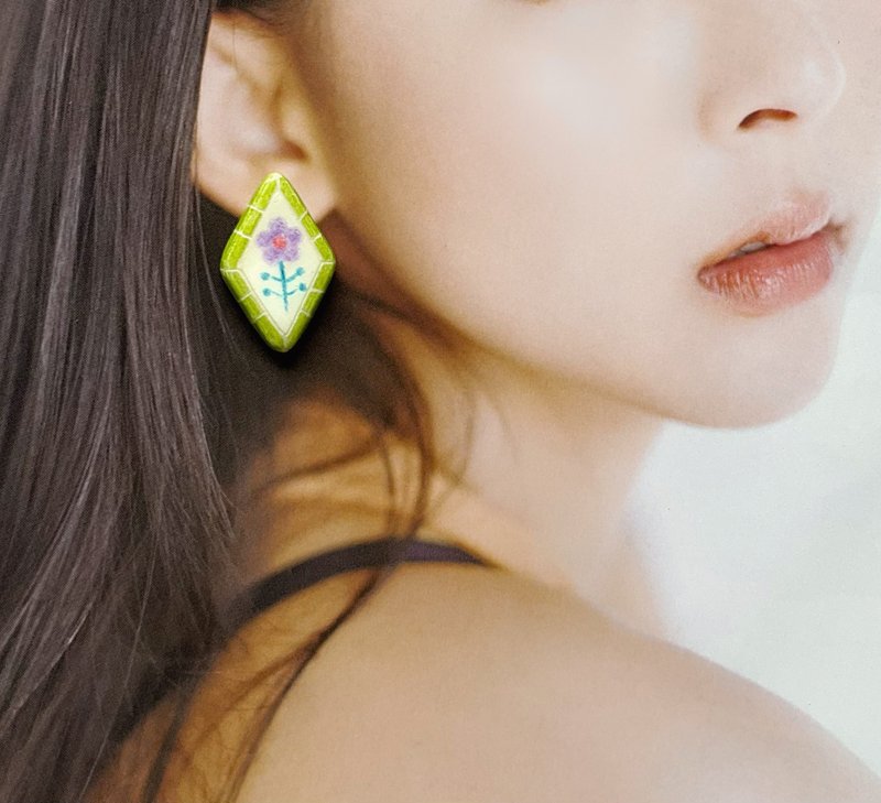 moriyard  - 原創 手繪 手作耳環 - 耳環/耳夾/耳骨夾 - 其他材質 多色