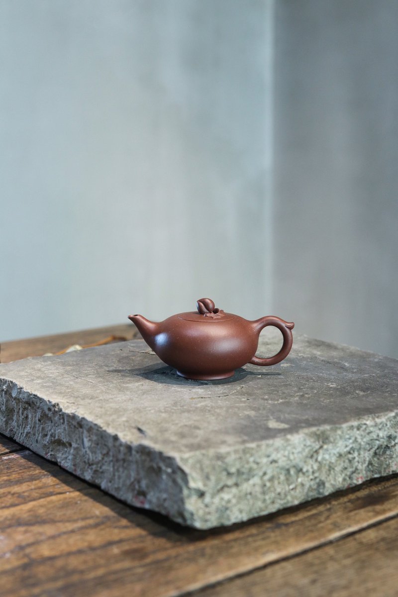 送禮紫砂壺茶壺小欢喜 工艺师作品 底槽清 75ml 手工内推孔潘云燕 - 茶壺/茶杯/茶具 - 陶 灰色
