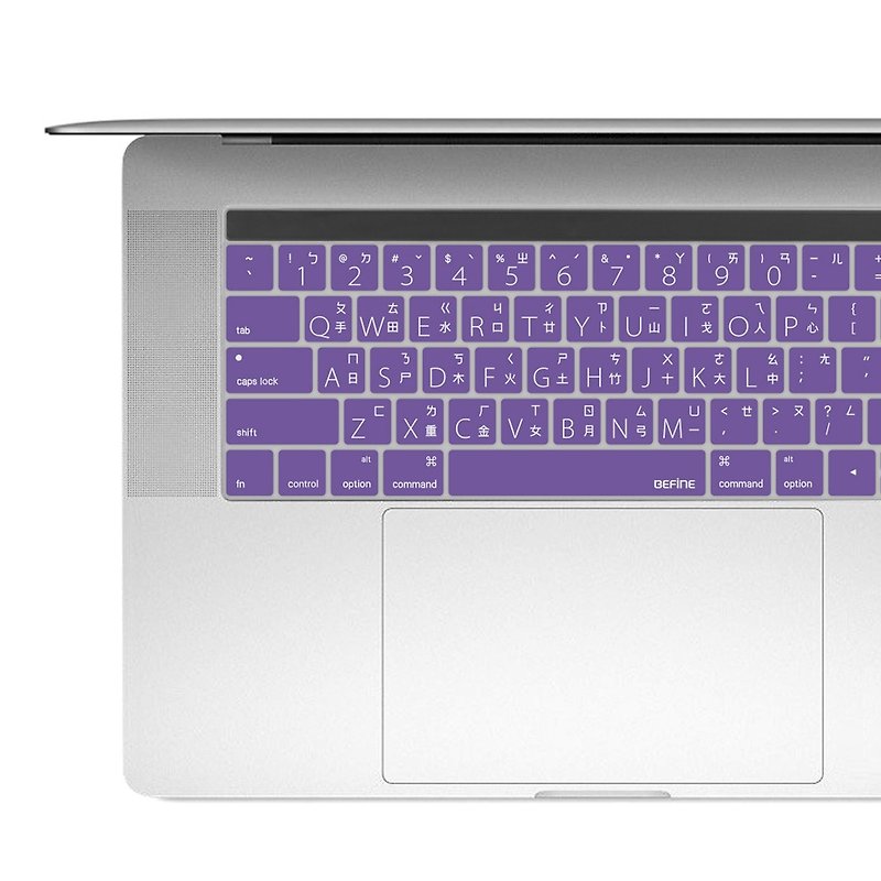 MacBook Pro13/15 Chinese special keyboard protective film - purple background (8809305227509 - เคสแท็บเล็ต - ซิลิคอน สีม่วง