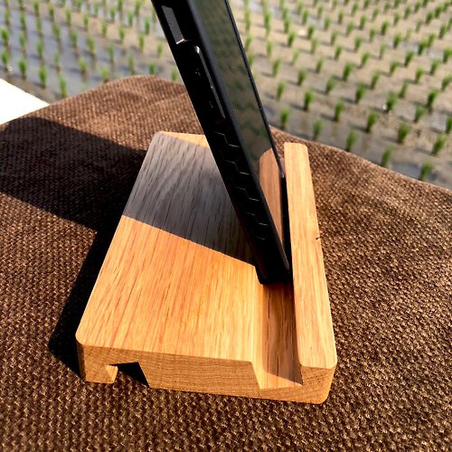 喬夫木作 白橡木長方形手機座 平板座