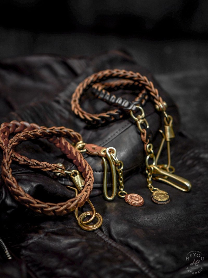 Leather Lanyard Leather Waist Chain - อื่นๆ - หนังแท้ หลากหลายสี