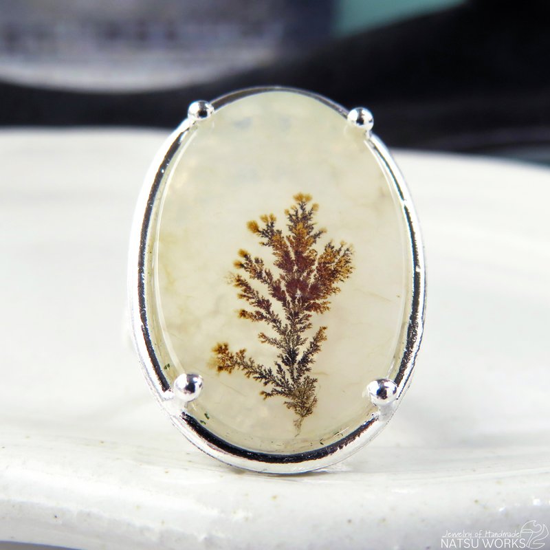 デンドリティック アゲート リング / Dendritic Agate Ring d1 - 戒指 - 寶石 咖啡色