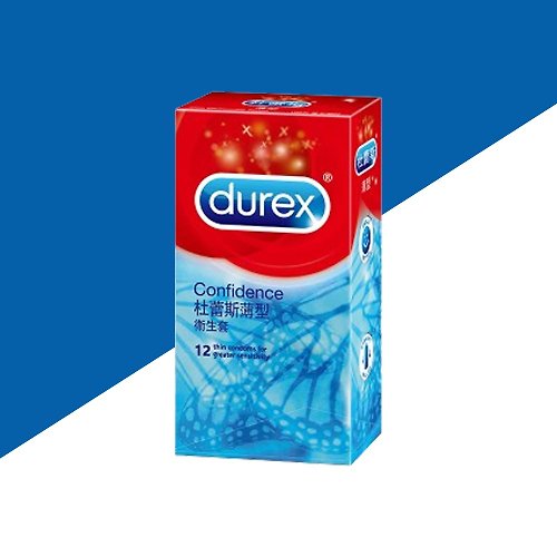 Durex 杜蕾斯旗艦店 【杜蕾斯】薄型裝衛生套/保險套12入/1盒