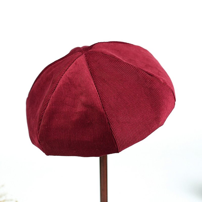 Handmade double-sided Berets - Hats & Caps - Cotton & Hemp Red