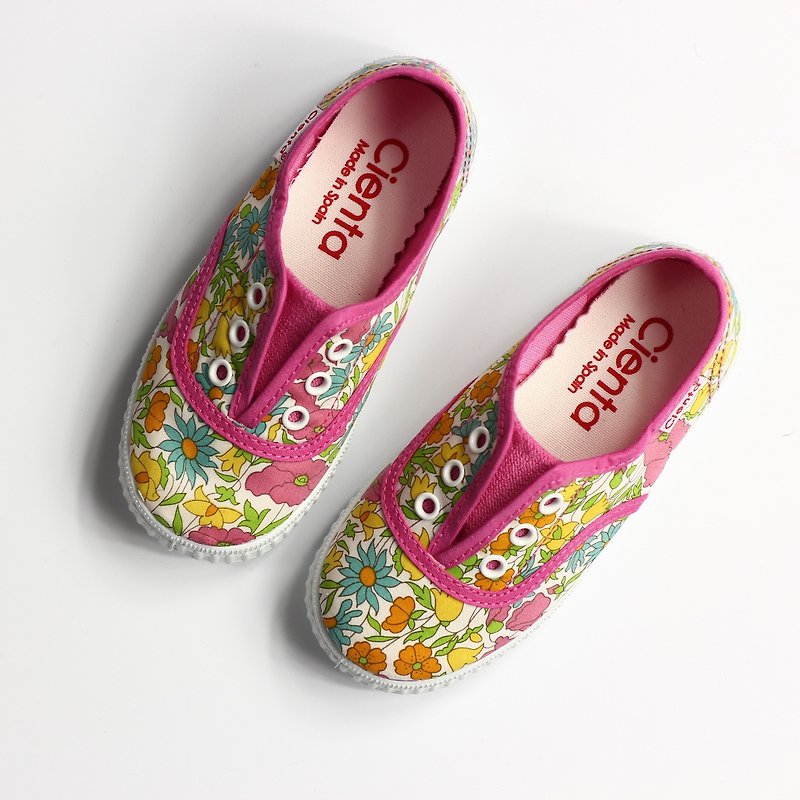 Spanish nationals canvas shoes CIENTA 55076 12 pink children, child size - รองเท้าเด็ก - ผ้าฝ้าย/ผ้าลินิน สึชมพู