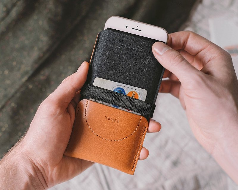 Handmade iPhone 8 Leather Wallet, Leather Card Holder Case, iPhone X Case, iPhone 8 Plus, iPhone 7, iPhone 7 Plus, SAMSUNG Galaxy S8, Note 8 - Phone Cases - Genuine Leather 