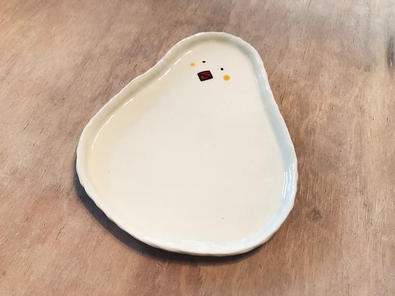 彥彥 - 小雞平盤 - 小碟/醬油碟 - 瓷 白色