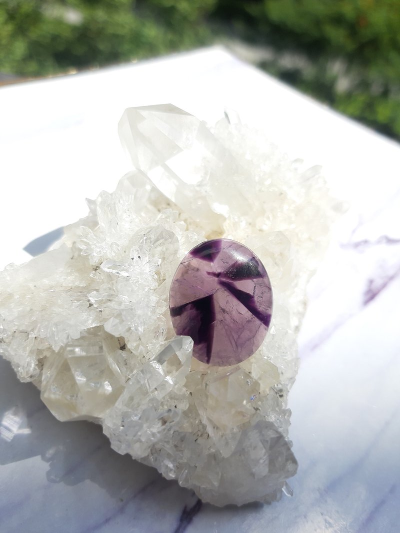 紫水晶 可客製 macrame 蠟線編織 - 項鍊 - 寶石 紫色