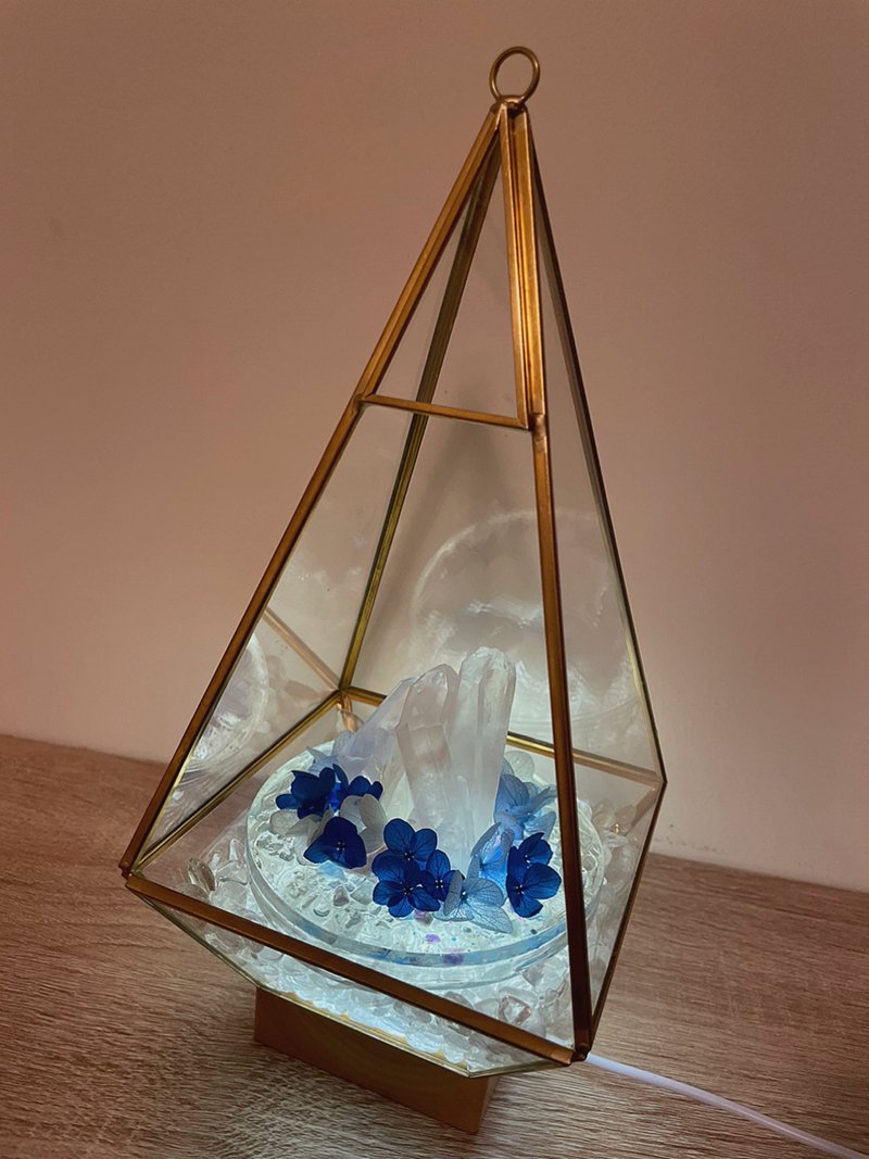 現貨 | 四角玻璃花屋小明燈 | 水晶 | 居家燈飾 - 擺飾/家飾品 - 水晶 藍色