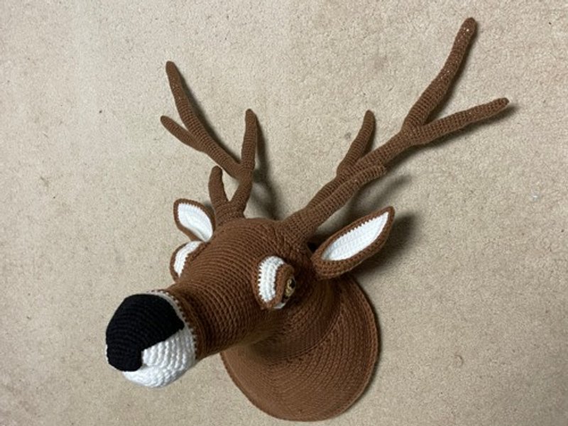 かぎ針編み動物雄ジカヘッド飾り【インテリア】壁掛けデコレーション - 壁貼/牆壁裝飾 - 棉．麻 