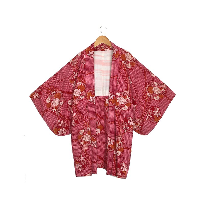 [Egg plant ancient] spring bouquet printing ancient clothing and clothing feather weaving - Overalls & Jumpsuits - Polyester Red