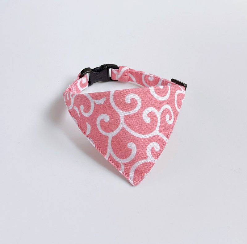唐草模様 × うすべに　バンダナ首輪    猫　首輪　猫用首輪 - 項圈/牽繩 - 棉．麻 粉紅色
