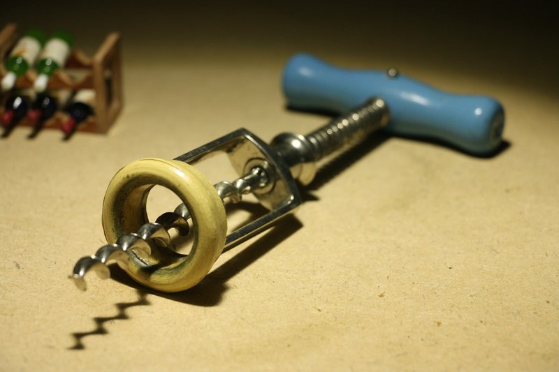 Antique wine corkscrew purchased from Italy in the mid to late 20th century - Bottle & Can Openers - Other Metals Silver