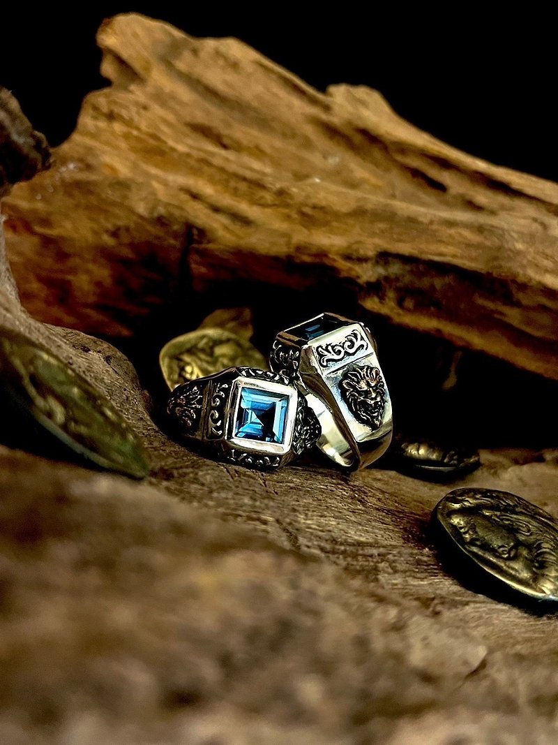 [Ore series] Nemea /925/Silver sterling silver/ring/London blue Stone - General Rings - Sterling Silver Silver