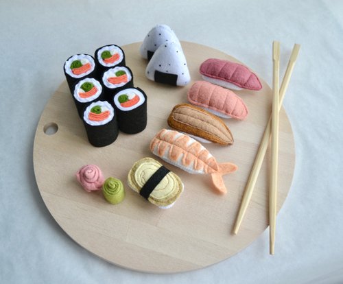 Felt Food Play Sushi Set, set of 4