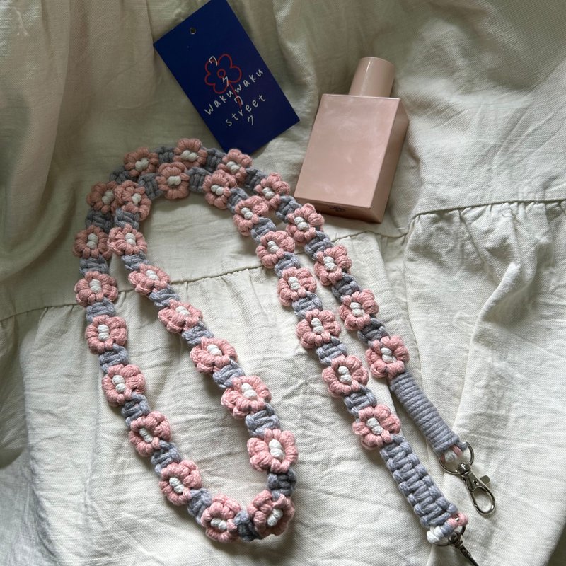 MACRAME Huahua mobile phone lanyard with clip | lanyard strap | oblique rope - Knitting, Embroidery, Felted Wool & Sewing - Other Materials 