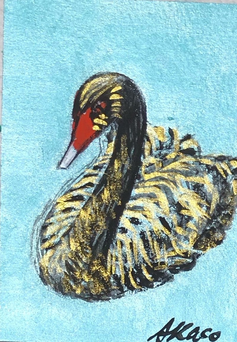 [Animal Series] Black Swan - โปสเตอร์ - กระดาษ สีดำ