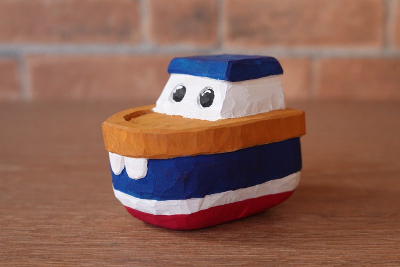 Little Boat - 公仔/玩偶 - 木頭 藍色