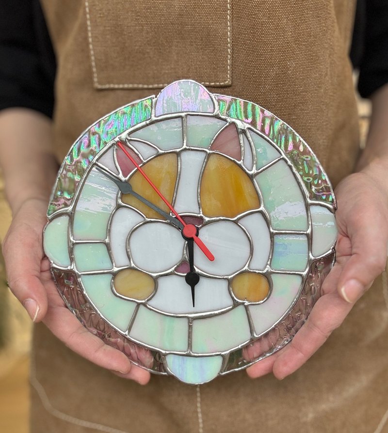 彩色玻璃-狗狗貓咪的時鐘手作體驗課 - 金工/飾品 - 玻璃 