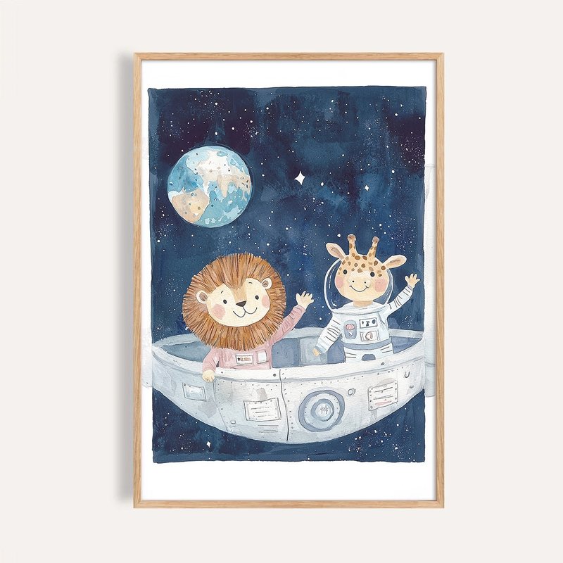 太空冒險日記 Space Buddies / 童話系列插畫掛畫 - 海報/掛畫/掛布 - 紙 