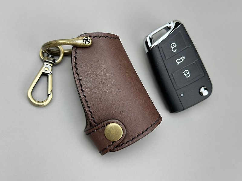 Volkswagen Volkswagen Key Leather Case Vegetable Tanned Leather - ที่ห้อยกุญแจ - หนังแท้ 
