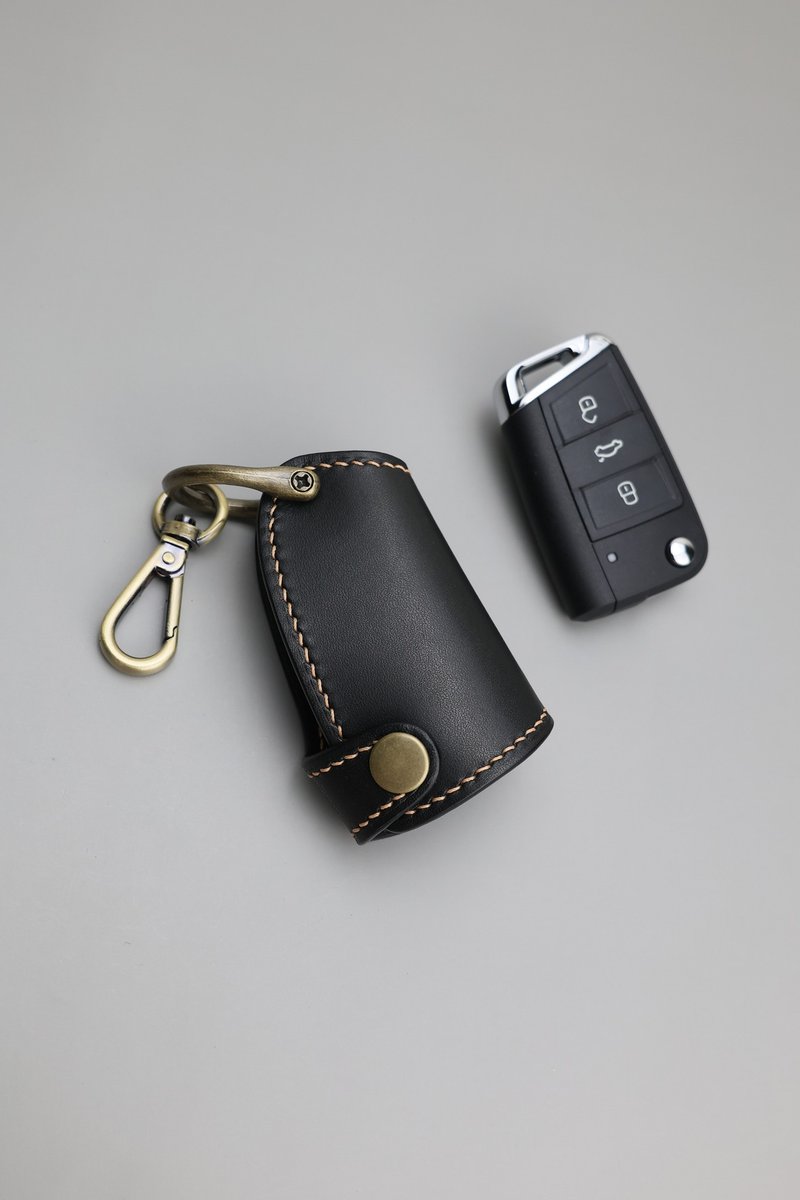 汽車鑰匙套 適用福斯 - 鎖匙扣/鎖匙包 - 真皮 
