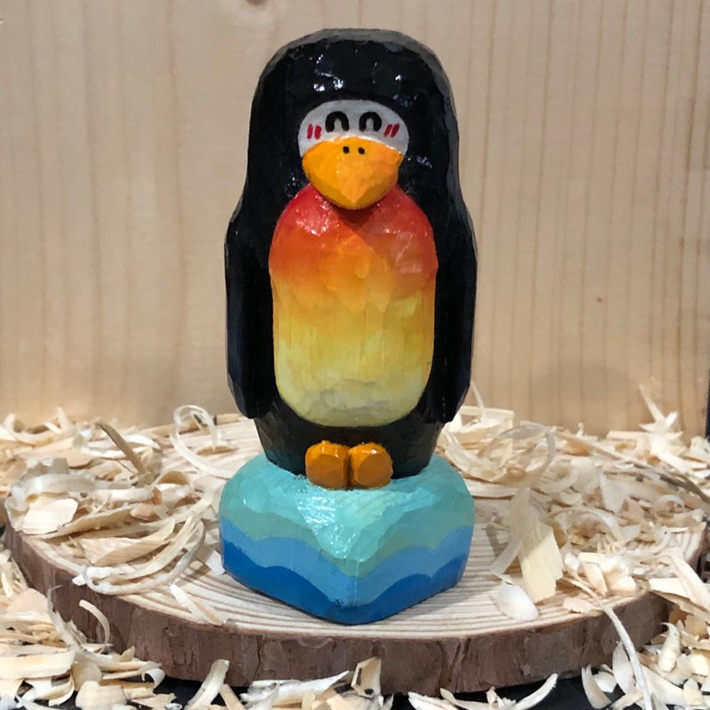 Penguin - Items for Display - Wood Multicolor