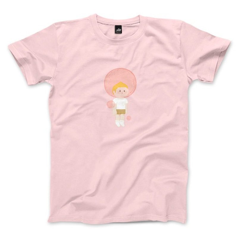 粉紅泡泡 - 粉紅 - 中性版T恤 - 男 T 恤 - 棉．麻 粉紅色