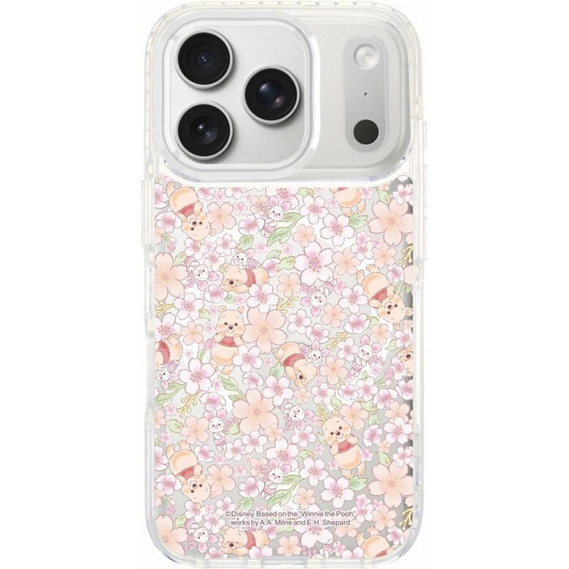 小熊維尼櫻花圖案 iPhone17 Pro Max 透明/磁吸磁換式手機殻 - 手機殼/手機套 - 塑膠 多色